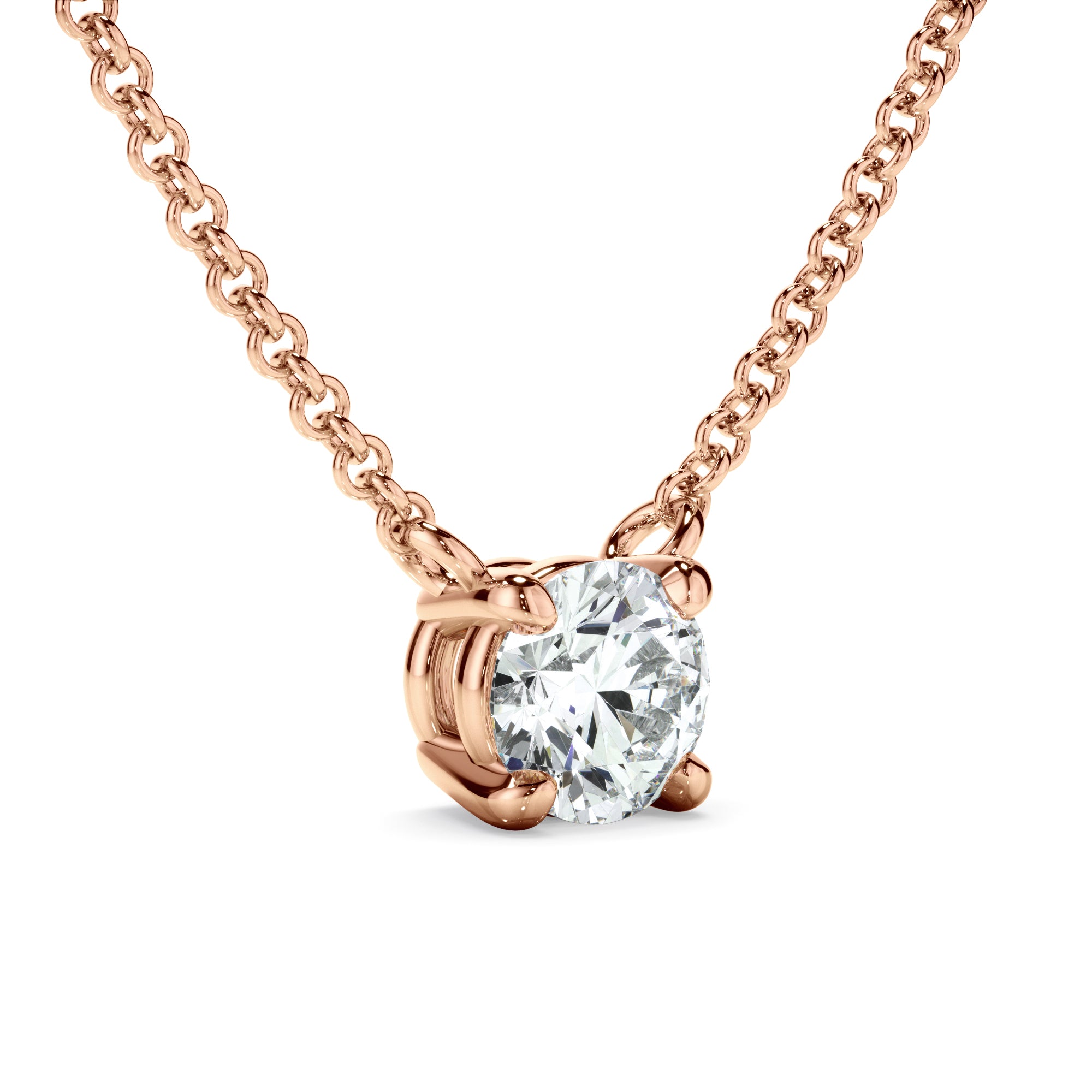Forget me Not 9k Rose Gold 0.50ct LAB Diamond Necklet