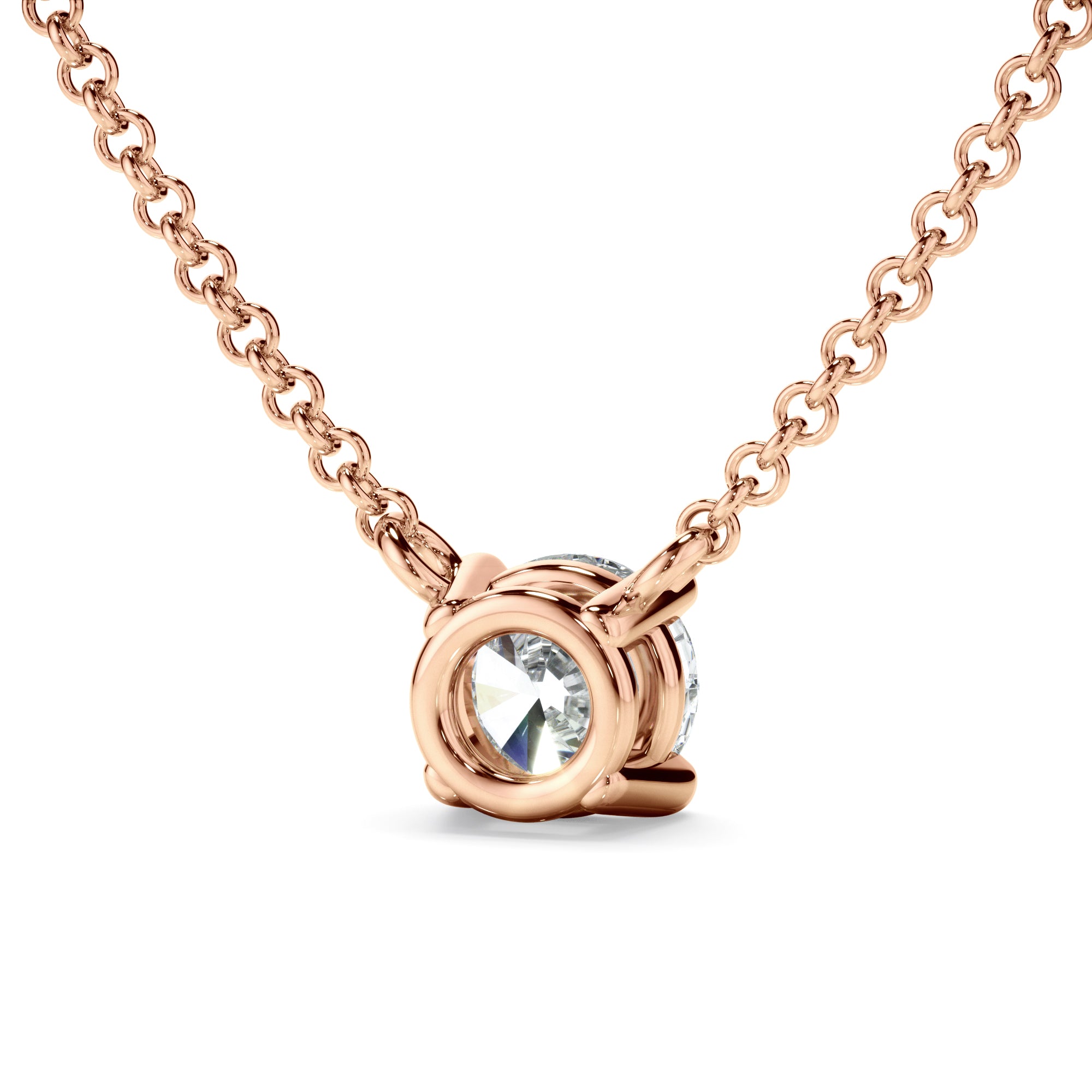 Forget me Not 9k Rose Gold 0.50ct LAB Diamond Necklet