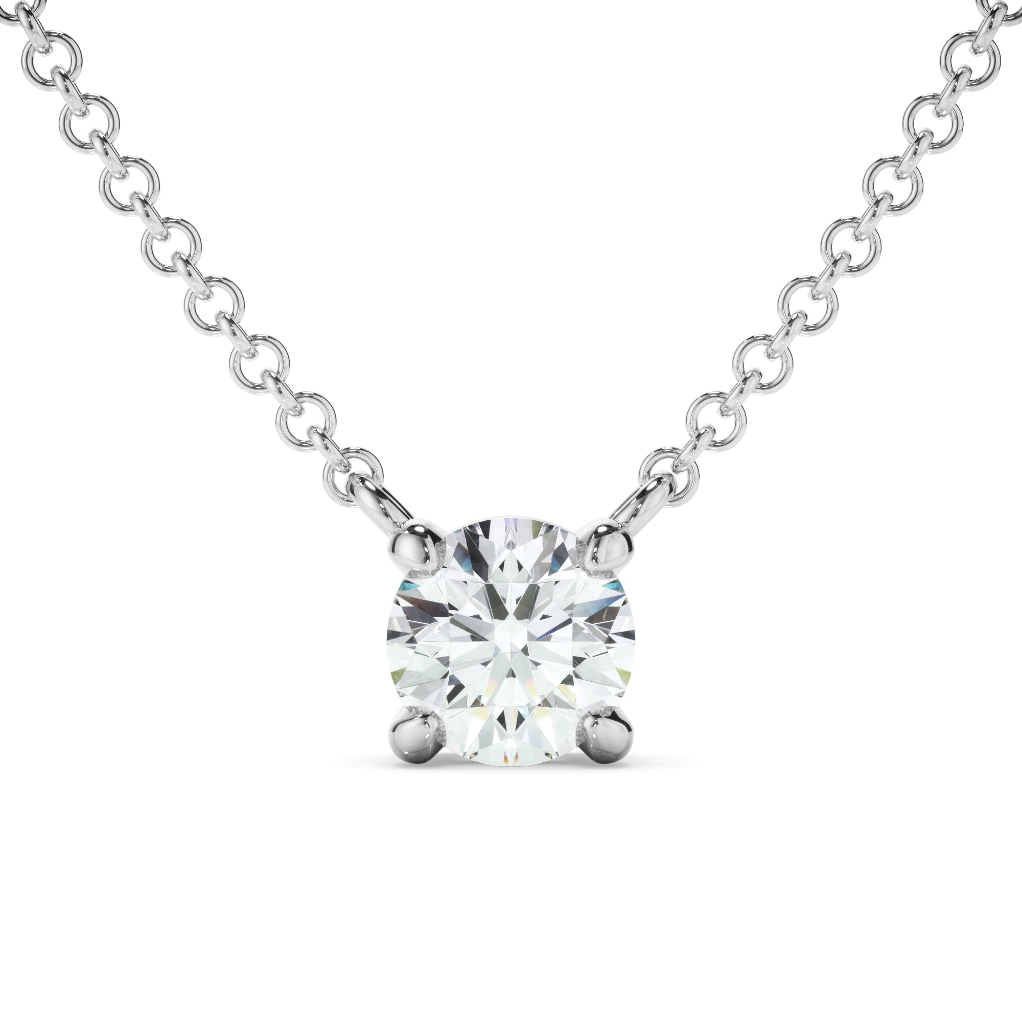 Forget me Not 9k White Gold 0.50ct LAB Diamond Necklet