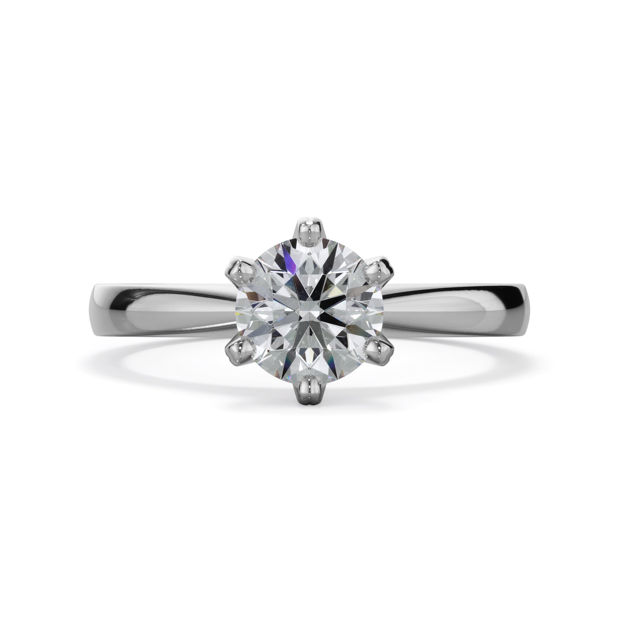 Daffodil Platinum Set 1.0ct Round Brilliant Solitare LAB Grown Bloom Diamond Ring