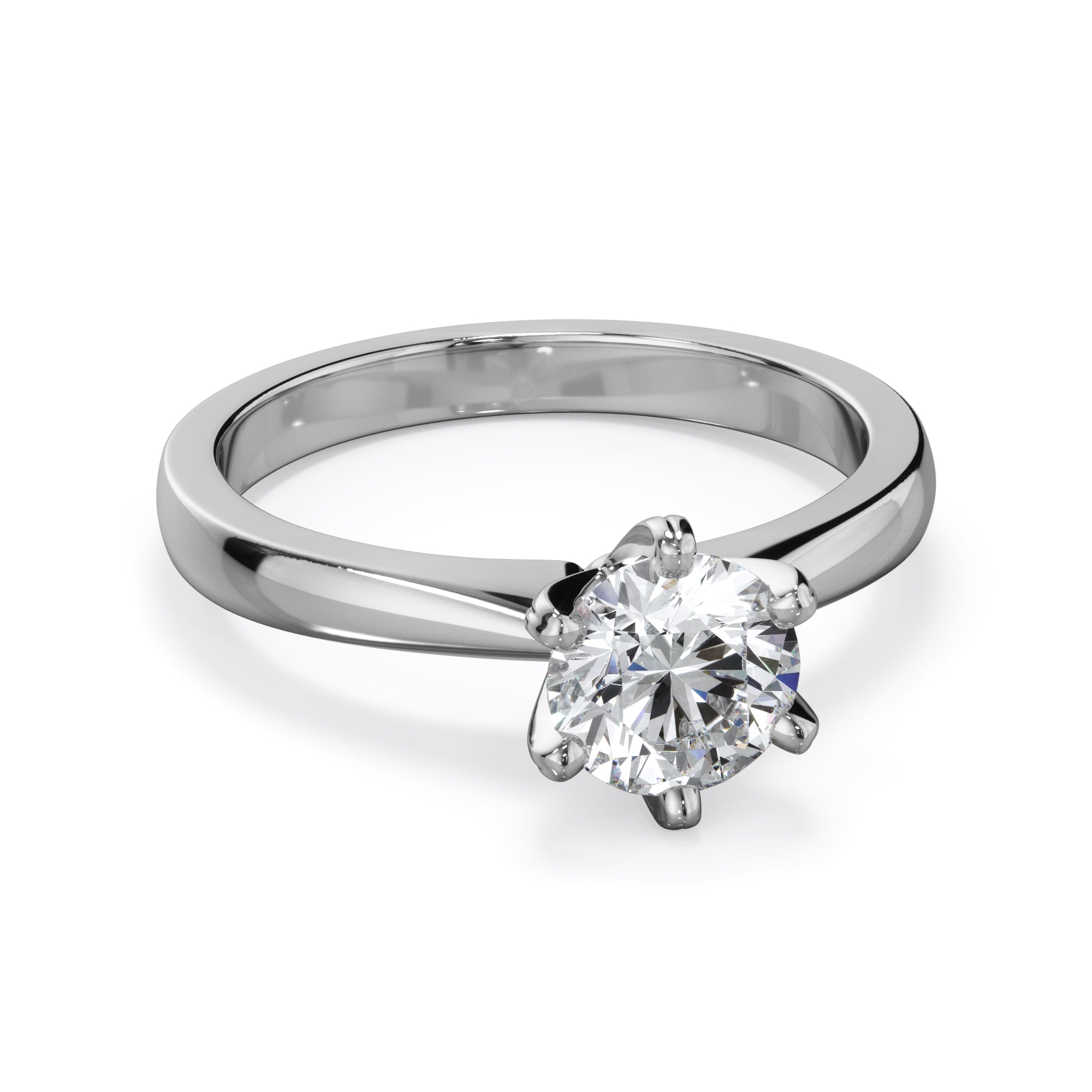 Daffodil Platinum Set 1.0ct Round Brilliant Solitare LAB Grown Bloom Diamond Ring