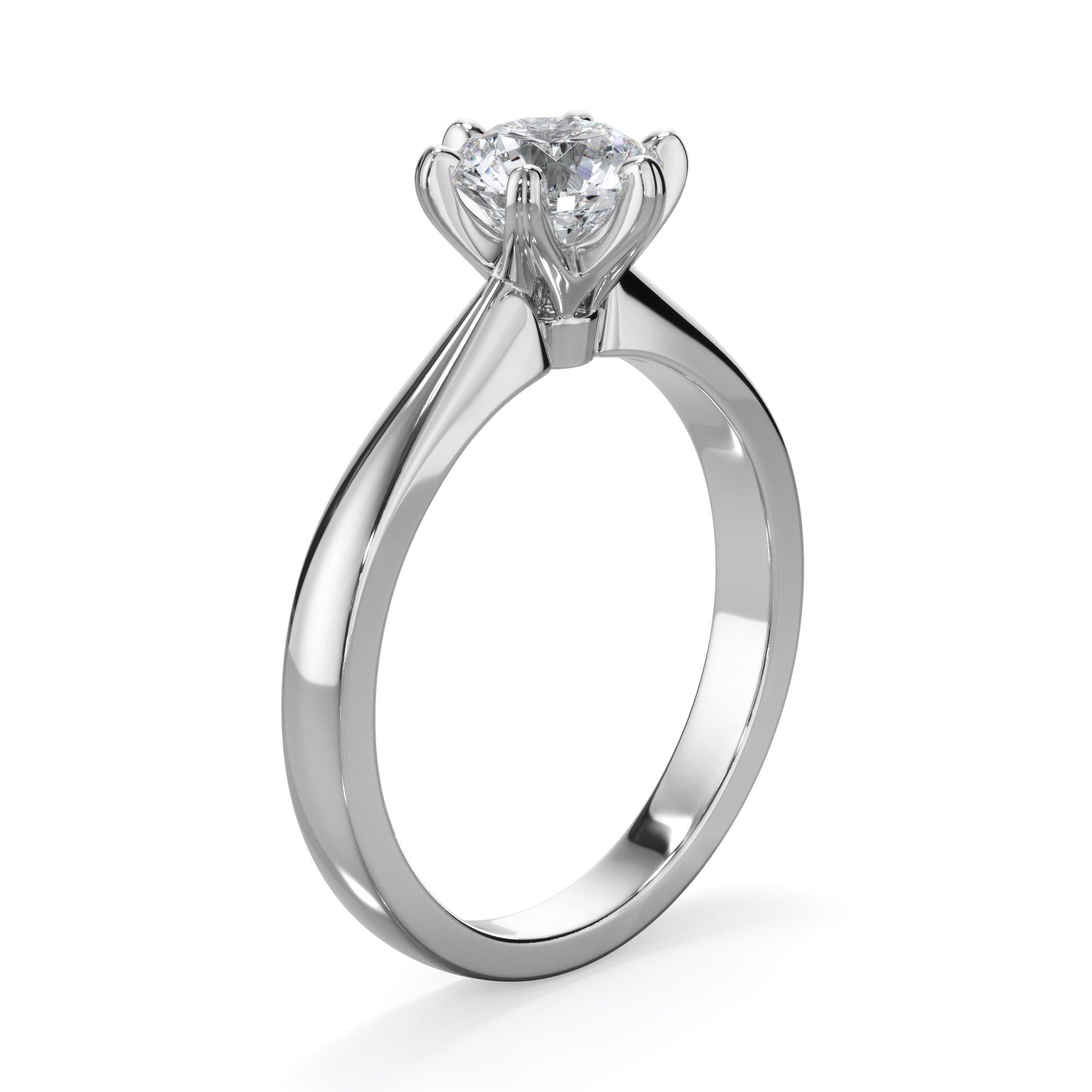 Daffodil Platinum Set 1.0ct Round Brilliant Solitare LAB Grown Bloom Diamond Ring