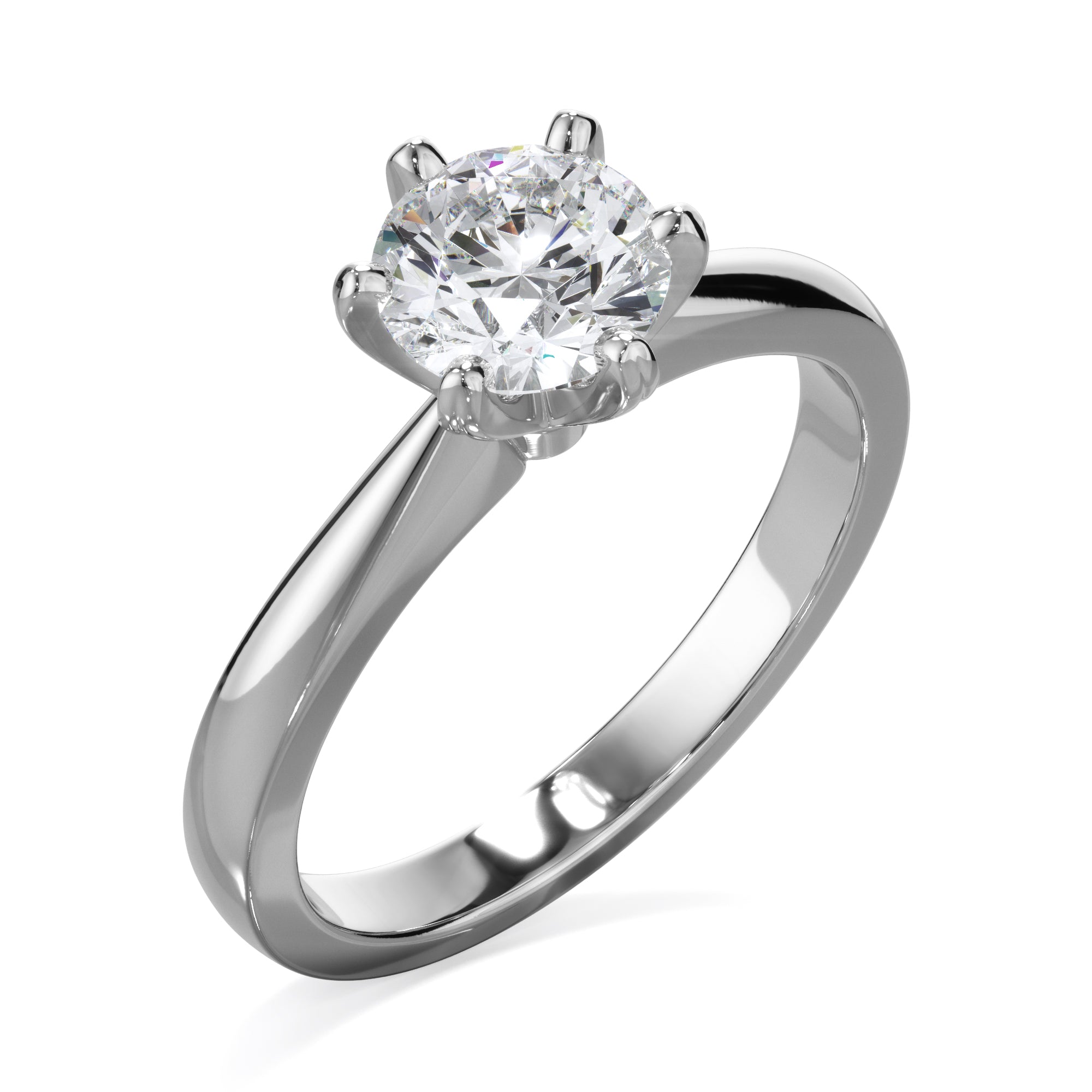 Daffodil Platinum Set 1.0ct Round Brilliant Solitare LAB Grown Bloom Diamond Ring