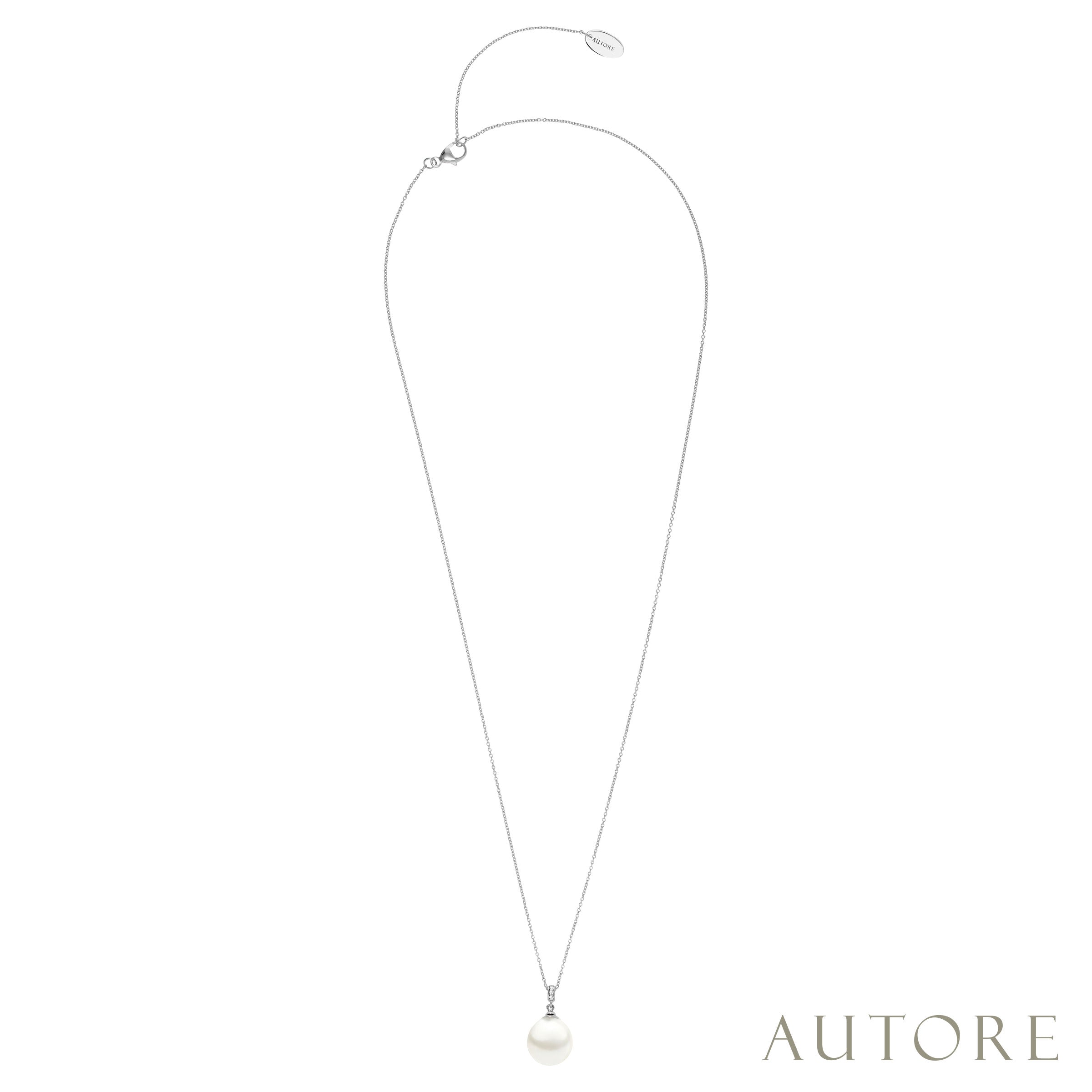 AUTORE 10mm South Sea pearl and diamond pendant