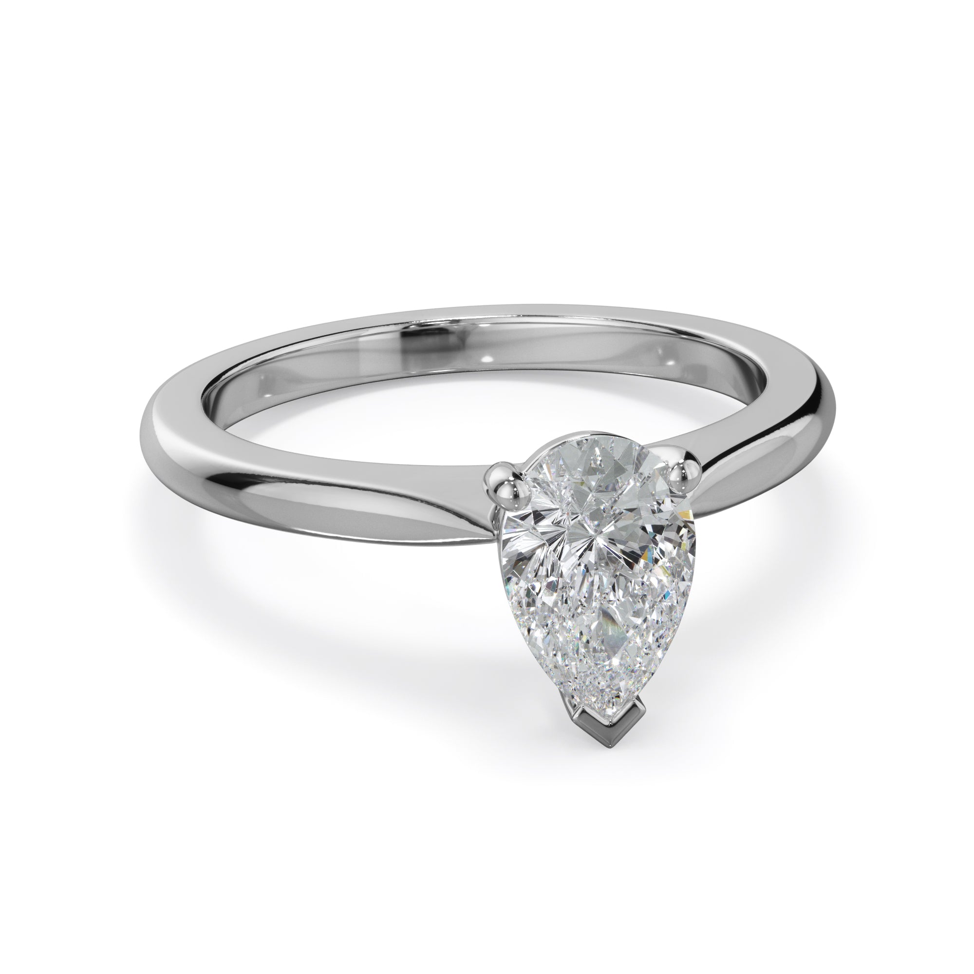 Iris Platinum 0.80ct Pear Solitaire LAB Grown Bloom Diamond Ring