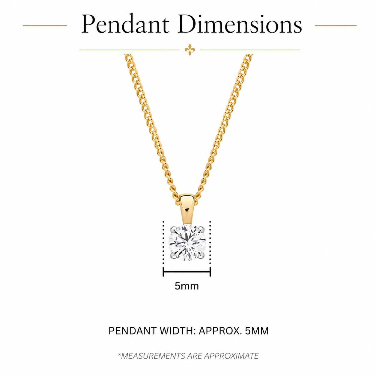 9ct Yellow Gold 0.50ct Lab Grown Diamond Pendant