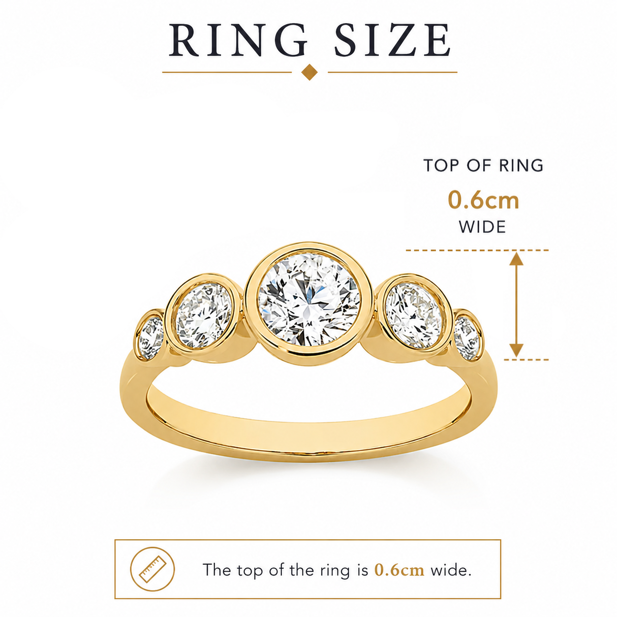 9ct Yellow Gold 1.00ct Lab Diamond Ring