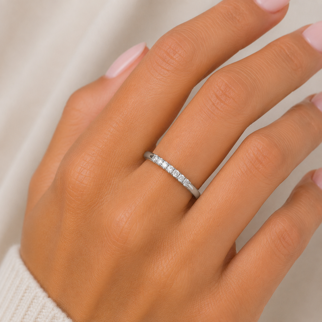 9ct white gold 0.25ct diamond ring