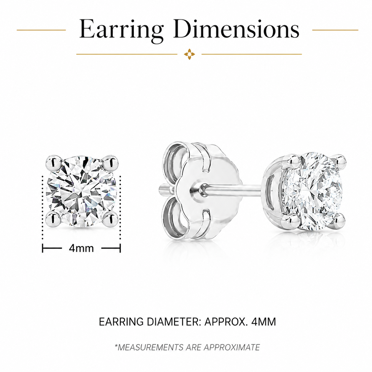 9ct white gold 0.50ct lab grown diamond studs