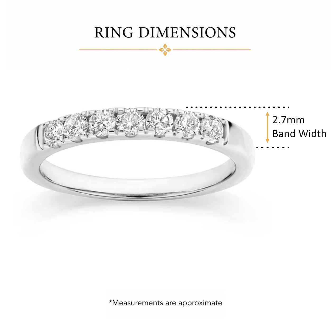 9ct white gold 0.52ct diamond ring