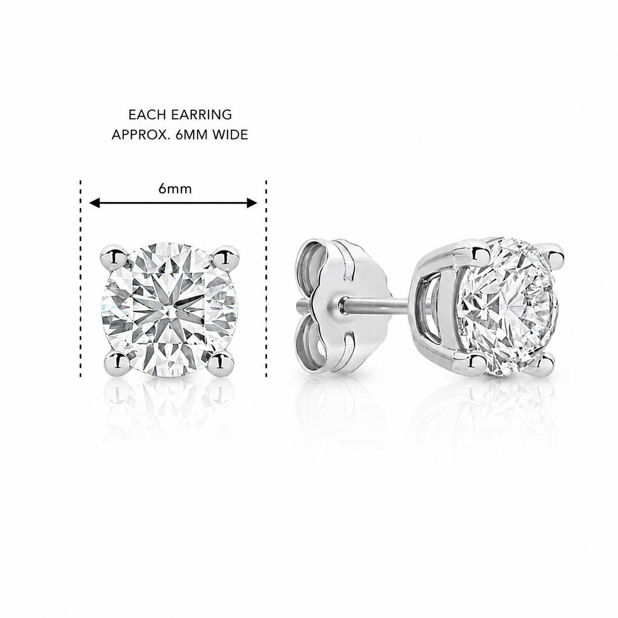 9ct white gold 1.50ct lab grown diamond studs