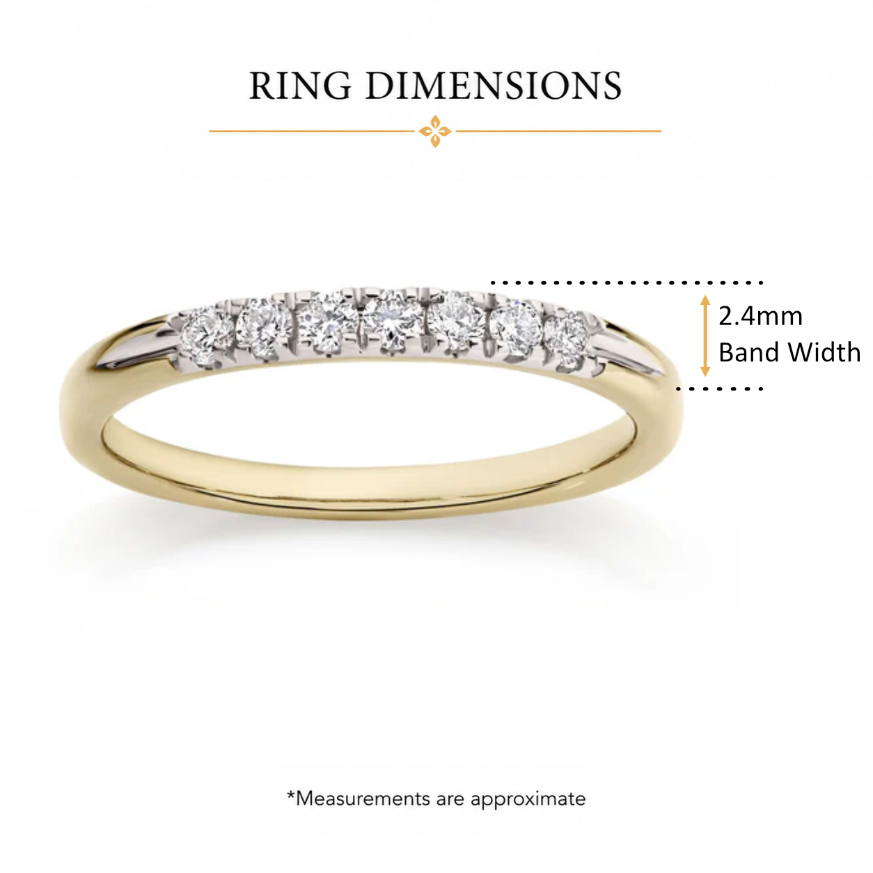 9ct yellow gold 0.25ct diamond ring