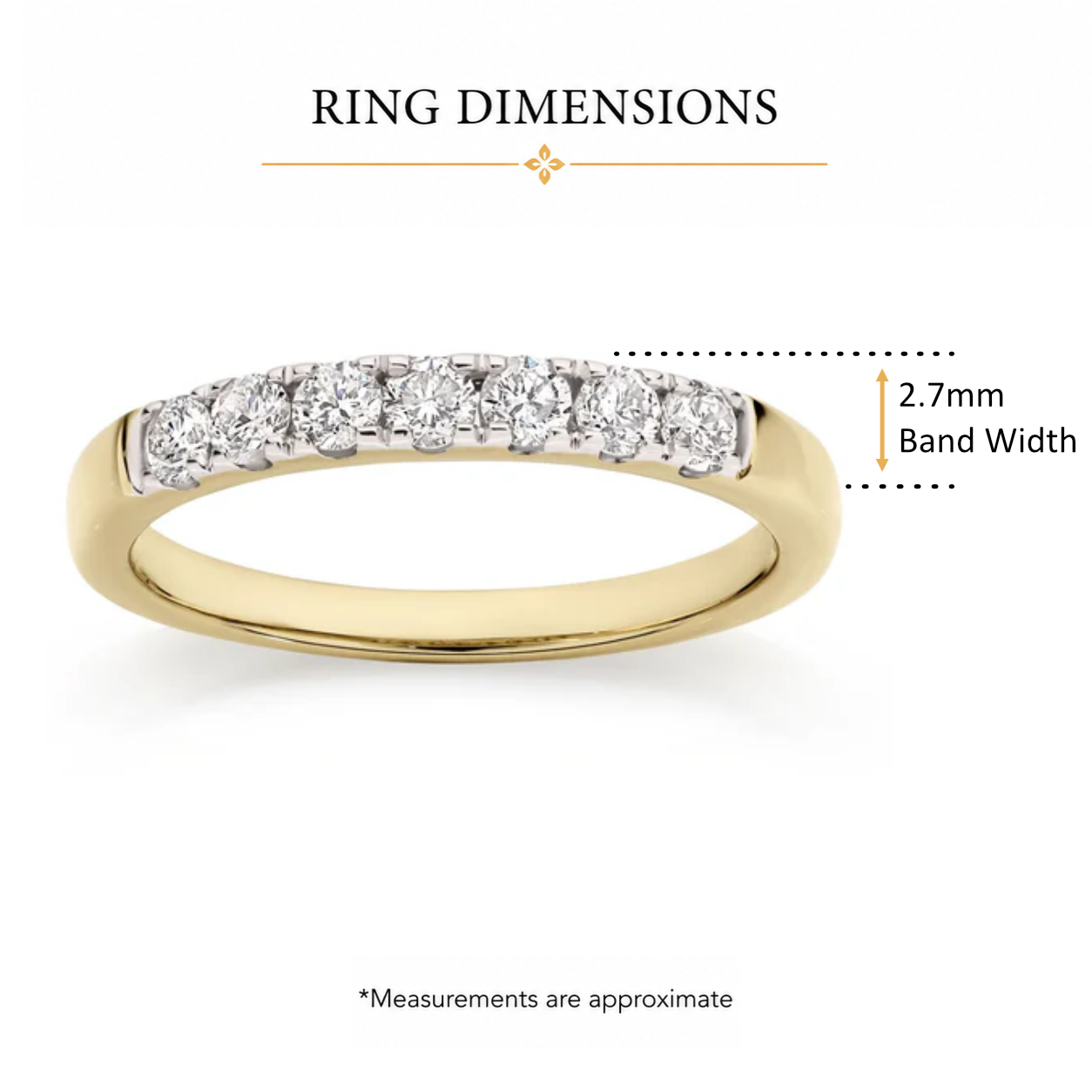 9ct yellow gold 0.52ct diamond ring
