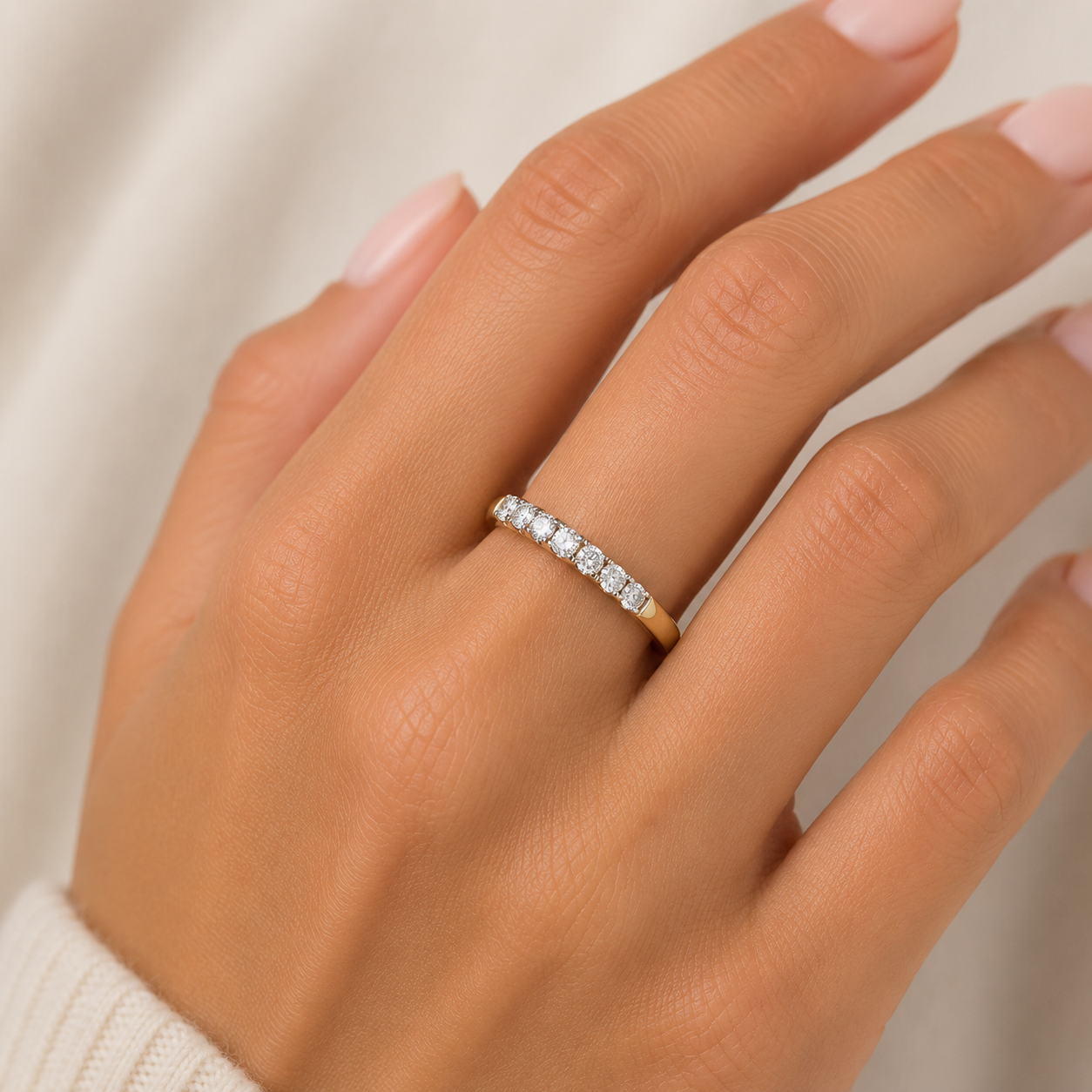 9ct yellow gold 0.52ct diamond ring