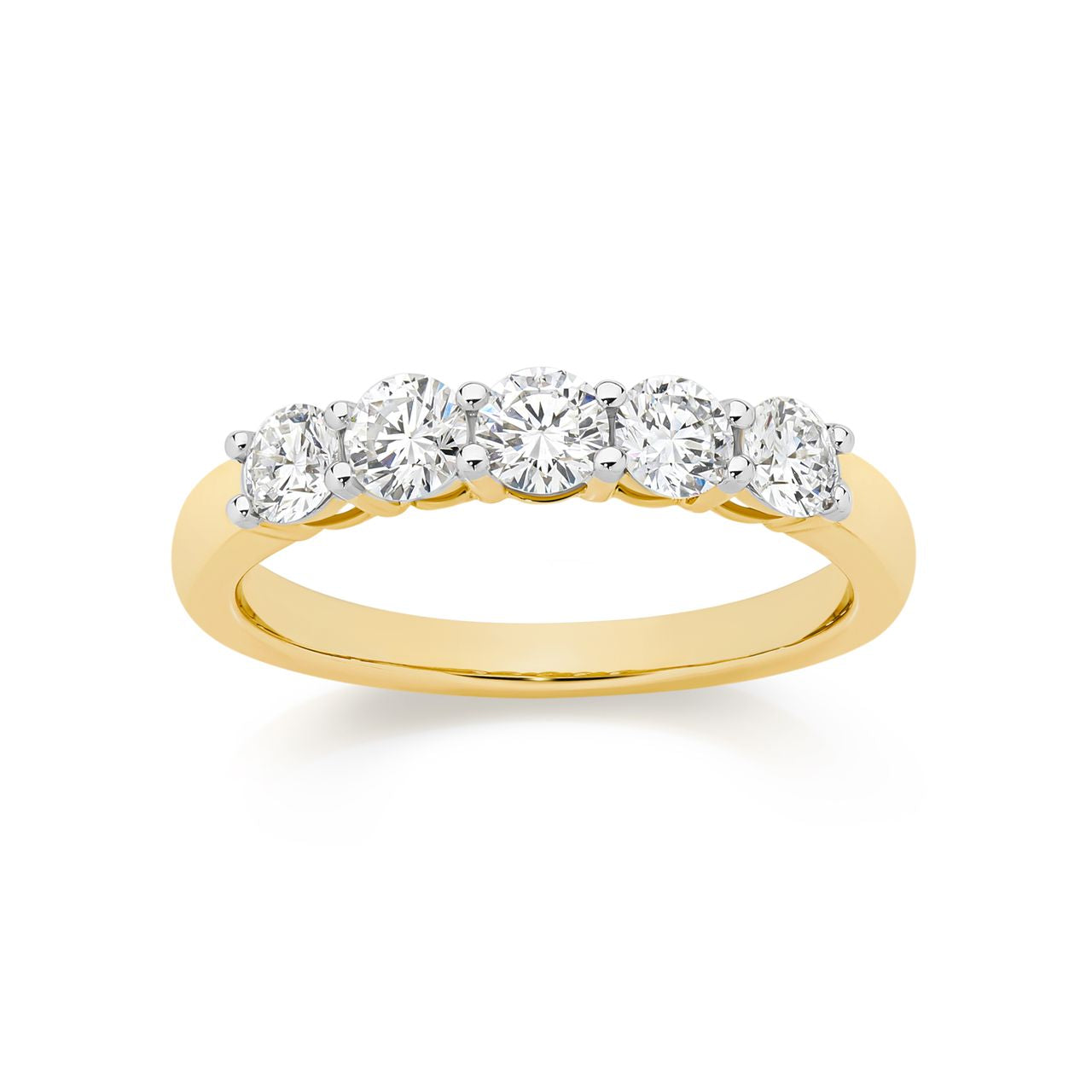 9ct yellow gold 1.00ct lab grown diamond ring