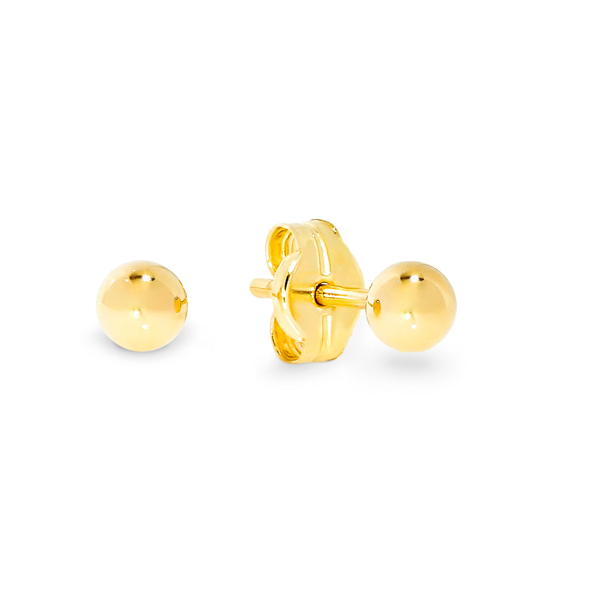 9ct yellow gold 3mm ball stud earrrings