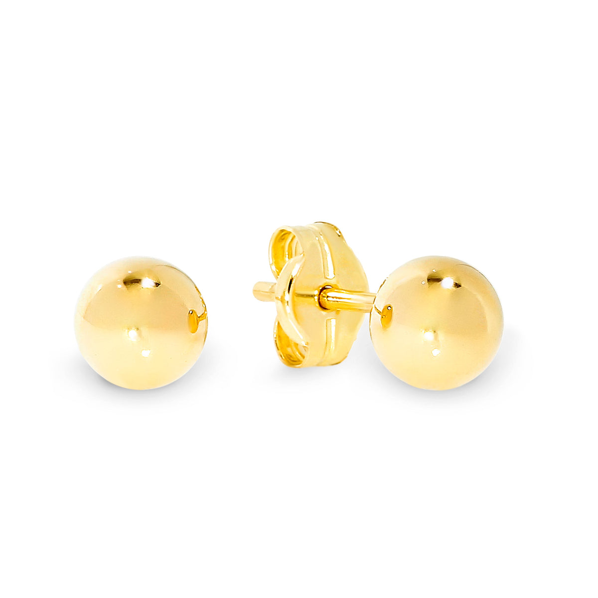 9ct yellow gold 4mm ball stud earrings