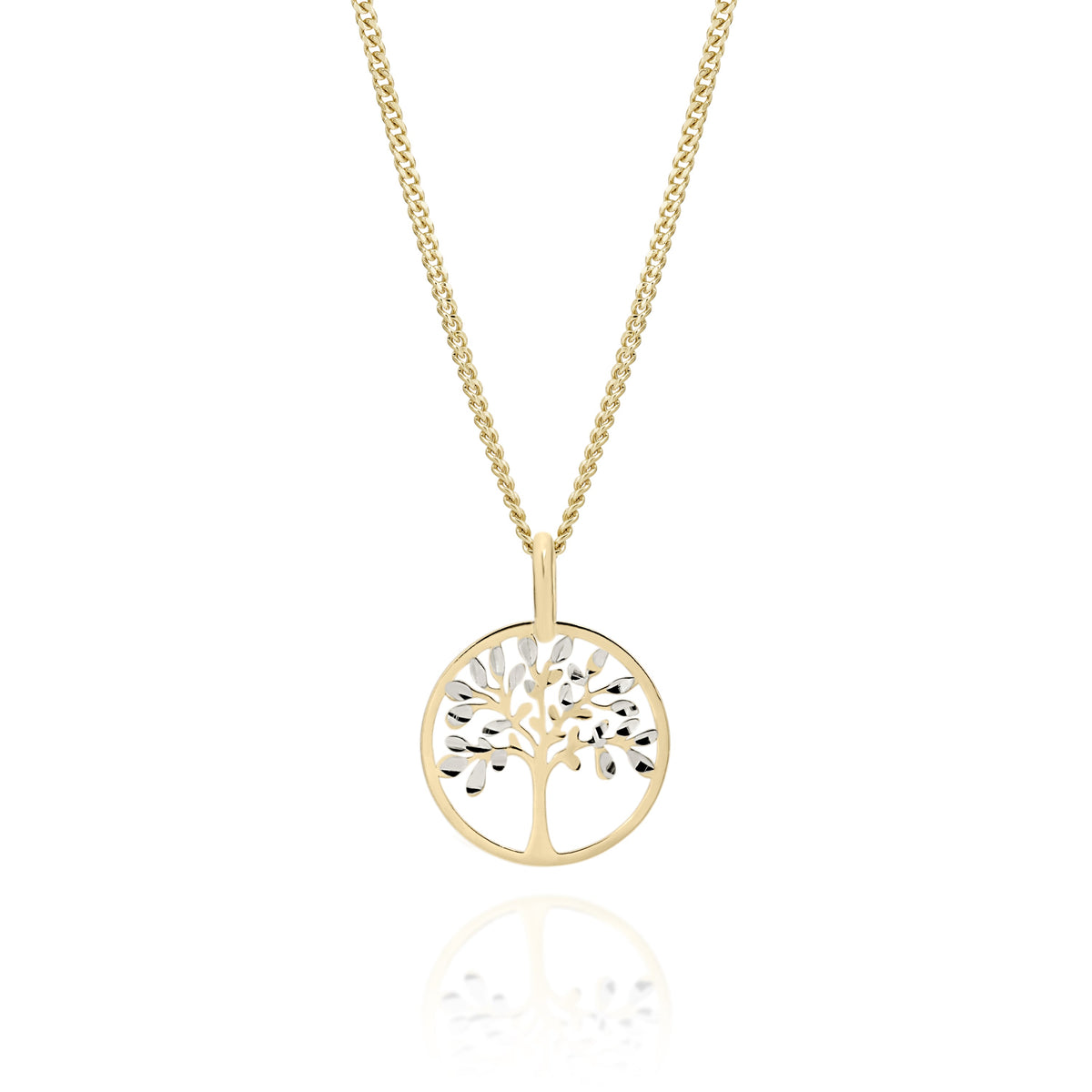 9ct yellow gold tree of life pendant