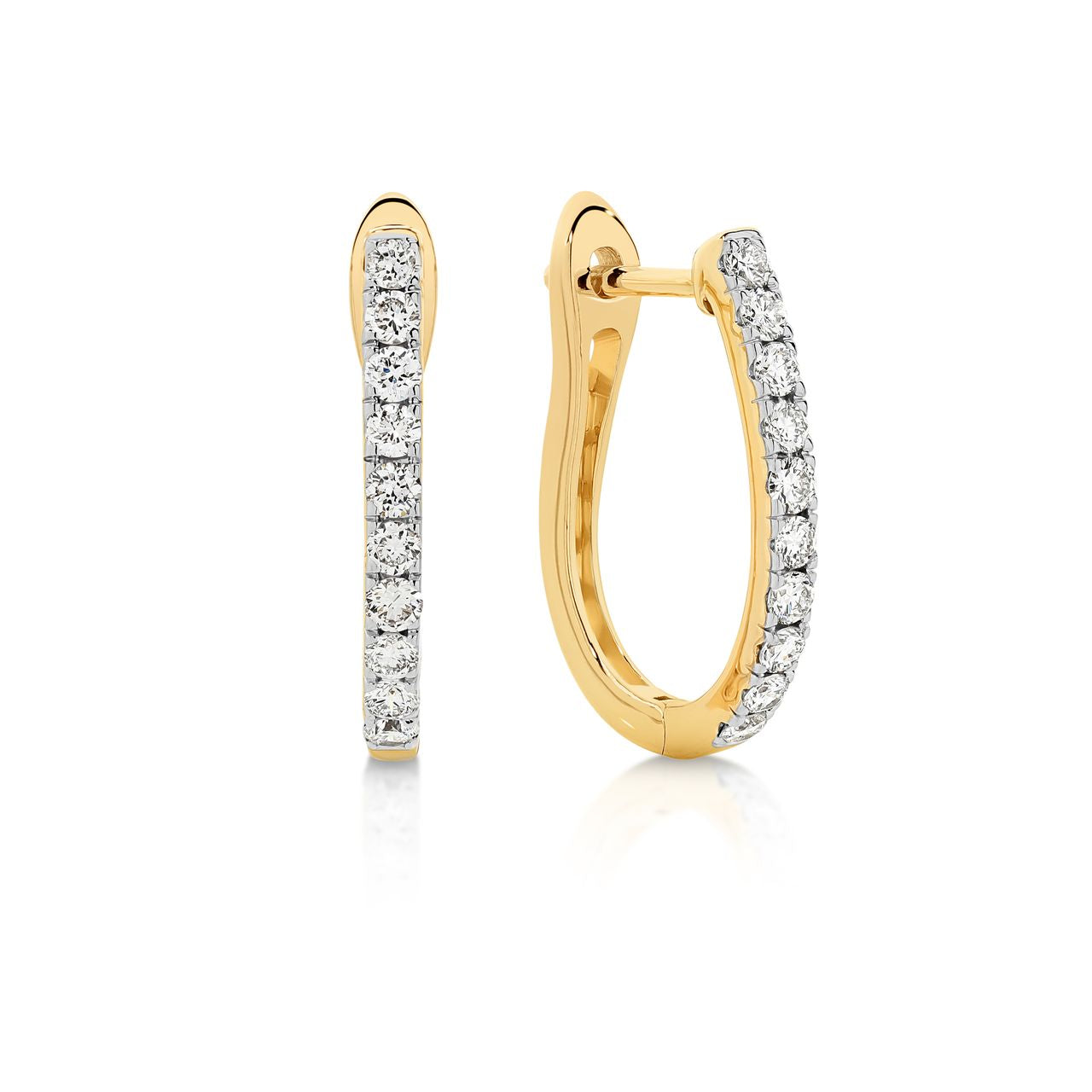 9ct yellow gold lab grown diamond earrings