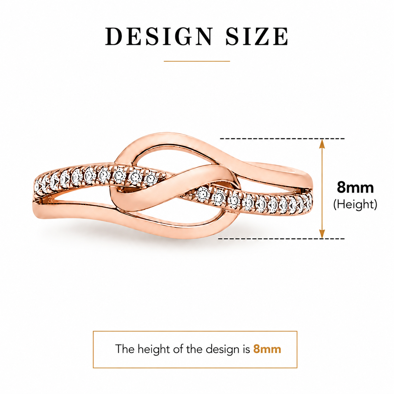 9ct rose gold 0.07ct diamond set swirl ring