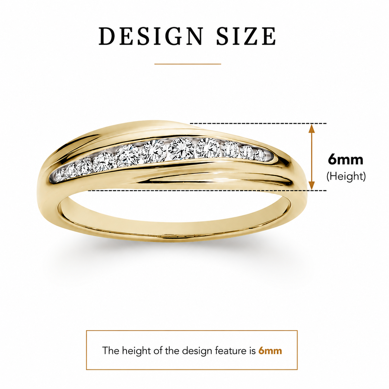 9ct yellow gold 0.21ct diamond ring
