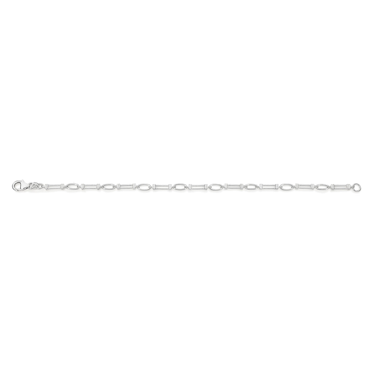Sterling Silver fancy gate link bracelet