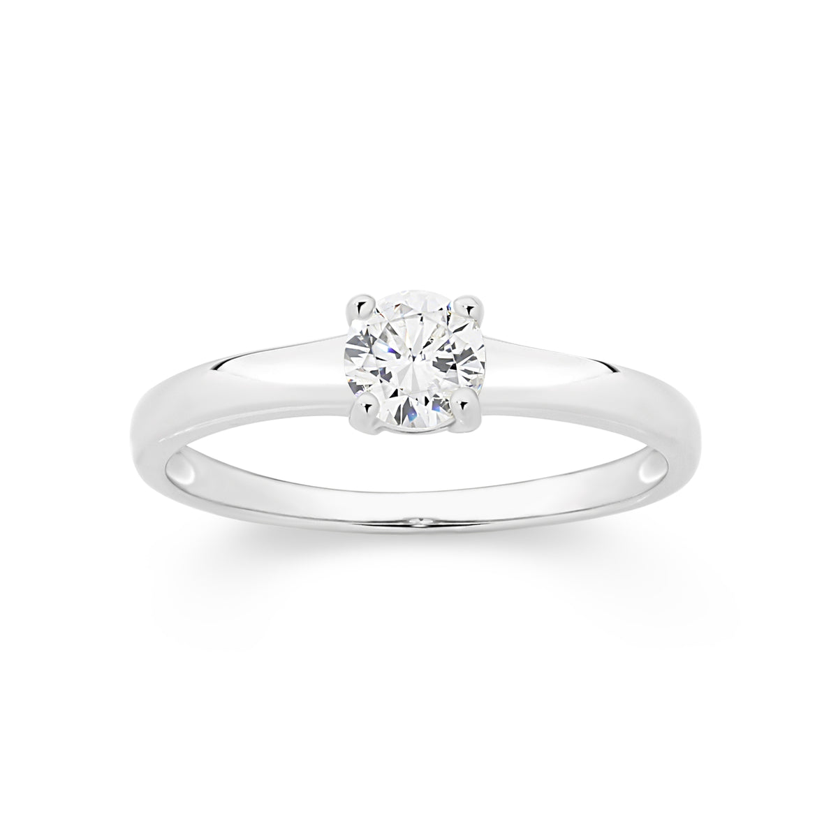 Sterling Silver cubic zirconia solitare ring