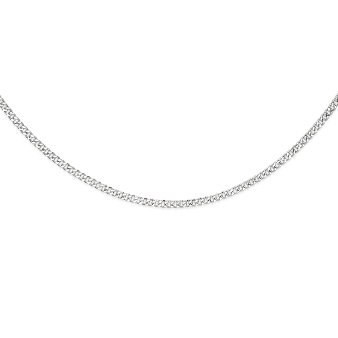 Sterling silver 40 gauge curb chain 55cm
