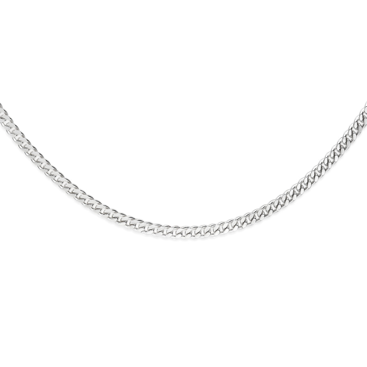 Sterling silver 60 gauge curb link chain 55cm