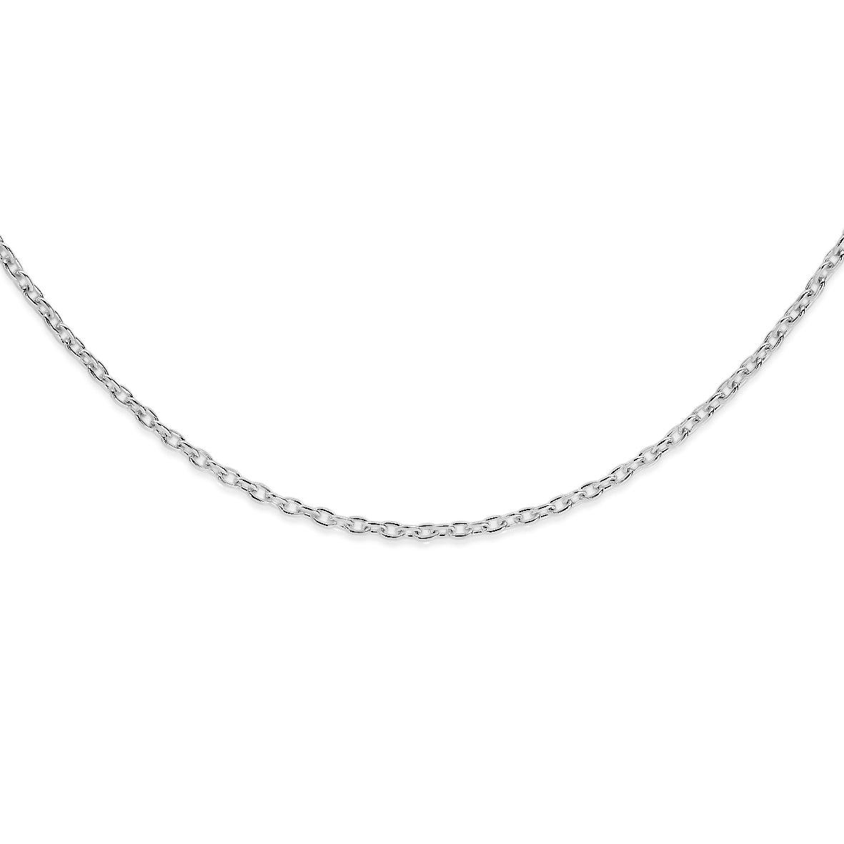 Sterling silver 40 gauge cable chain 45cm