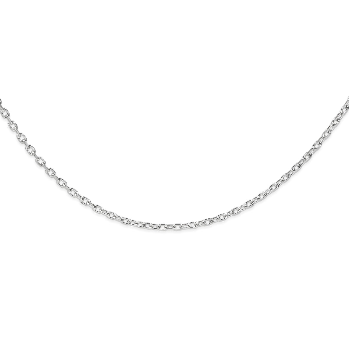 Sterling silver 40 gauge diamond cut cable chain 50cm