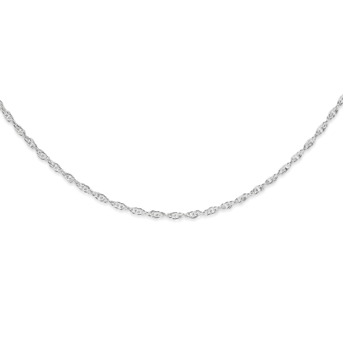 Sterling silver 25 gauge double cable chain 50cm