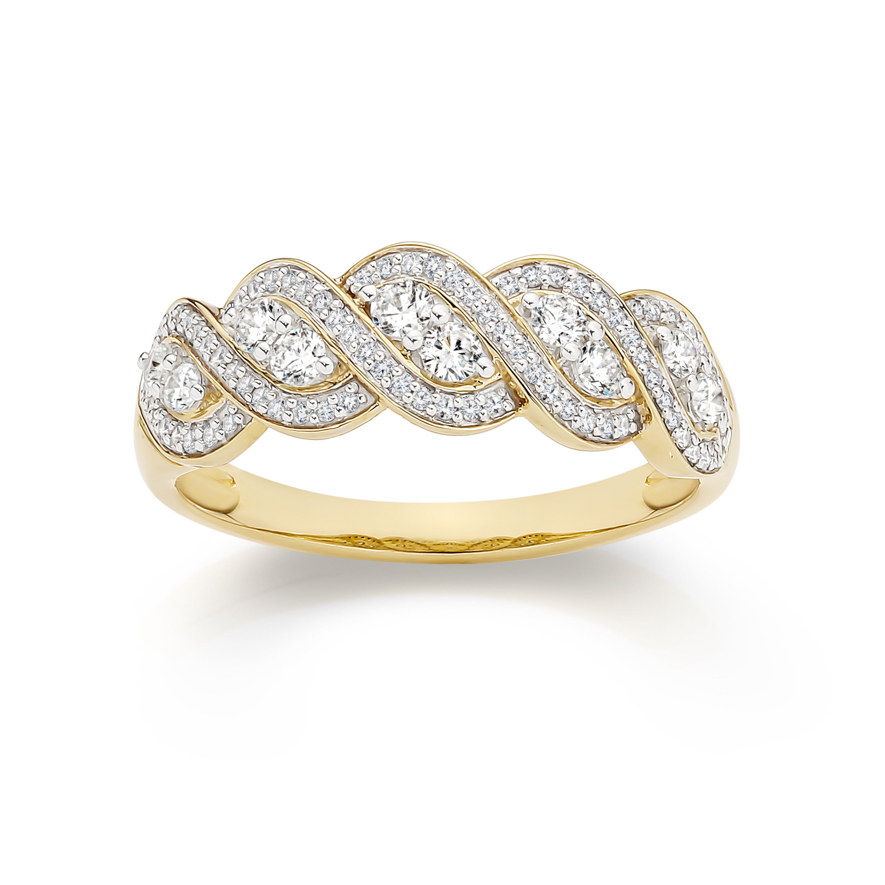 9ct gold 0.50ct diamond ring