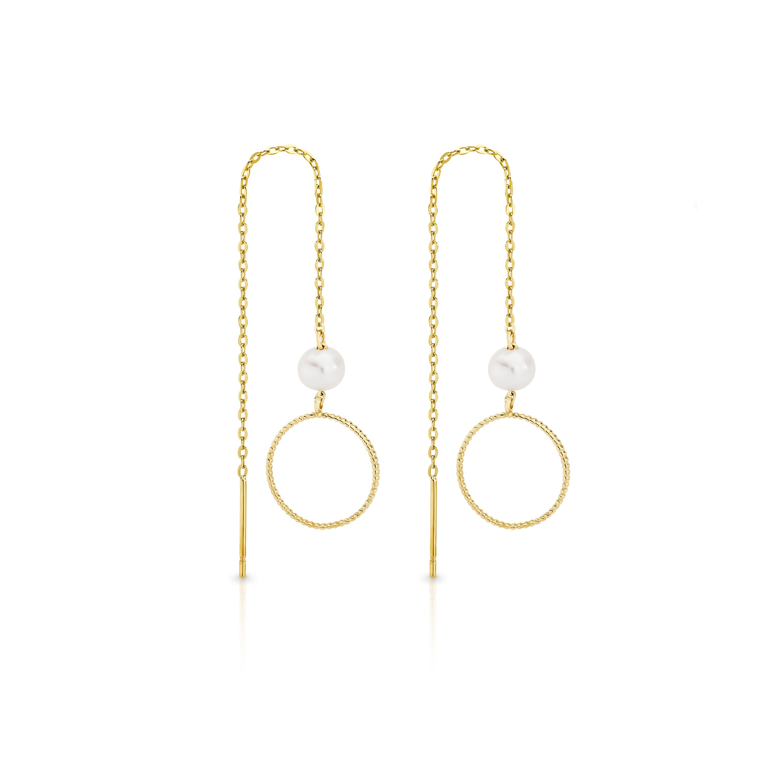 9ct gold pearl threads