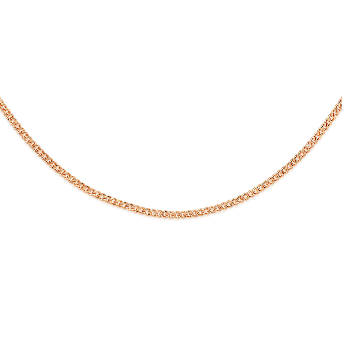9ct rose gold 40 gauge curb chain 46cm