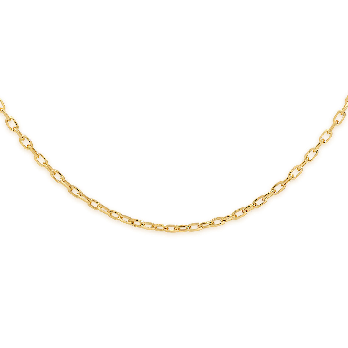 9ct gold 50 gauge oval belcher diamond cut chain 56cm