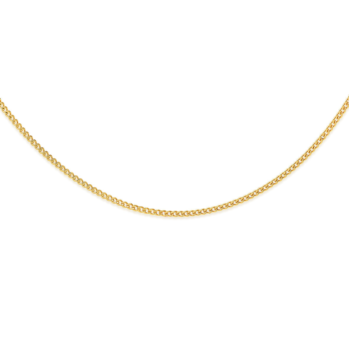 9ct gold 29 gauge curb chain 41cm