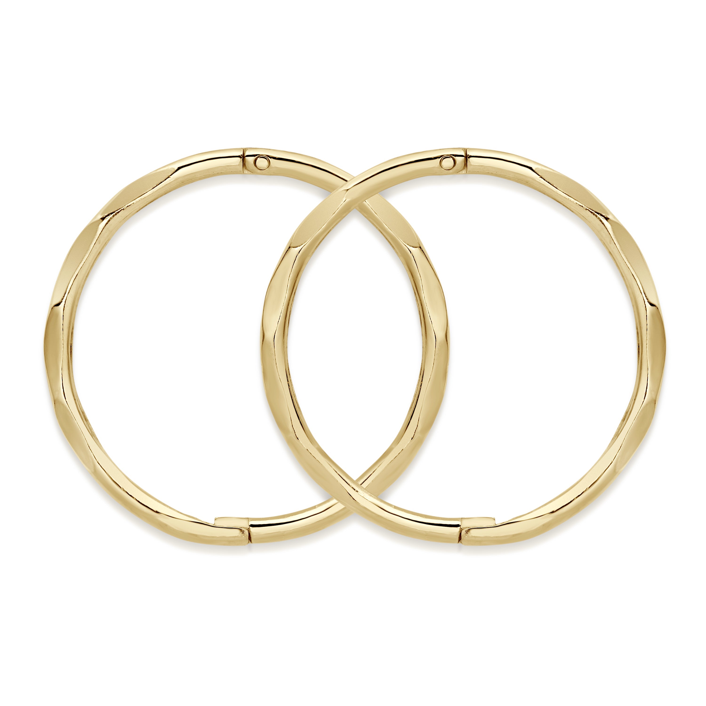 9ct gold large faceted gold sleepers