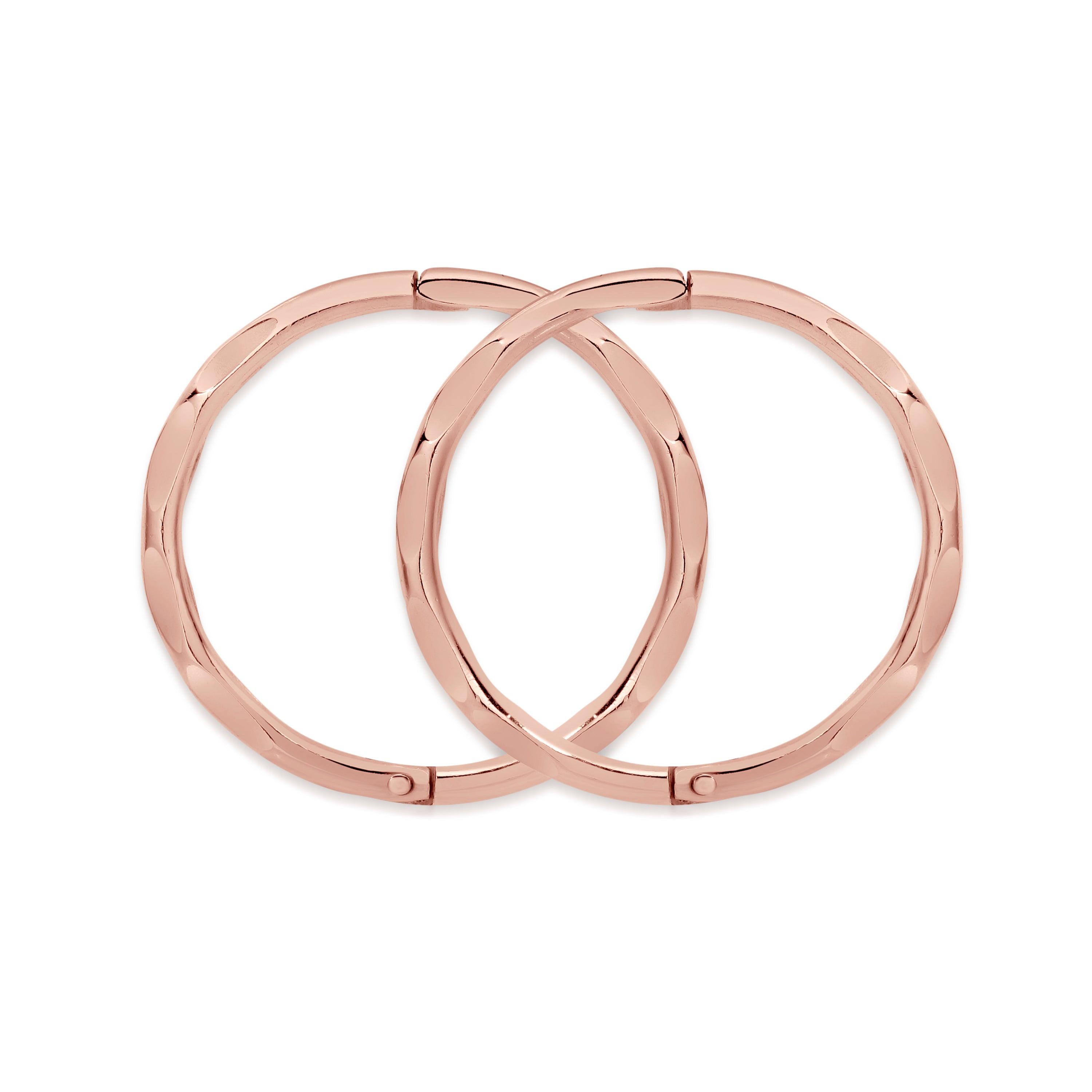 9ct rose gold medium faceted gold sleepers