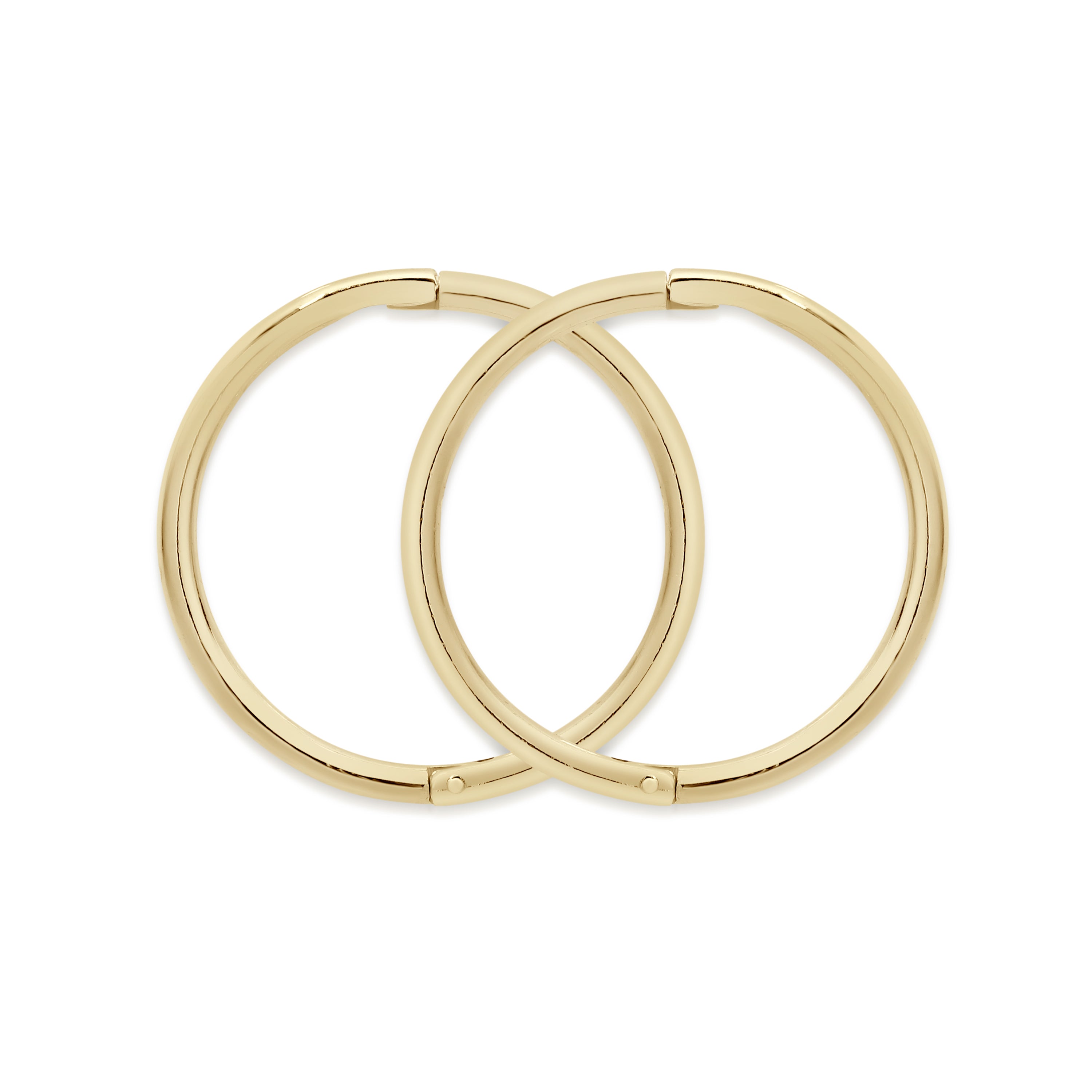 9ct gold medium plain gold sleepers