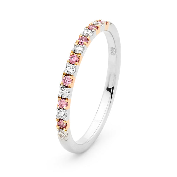 18ct Pink Diamond Wedder style ring