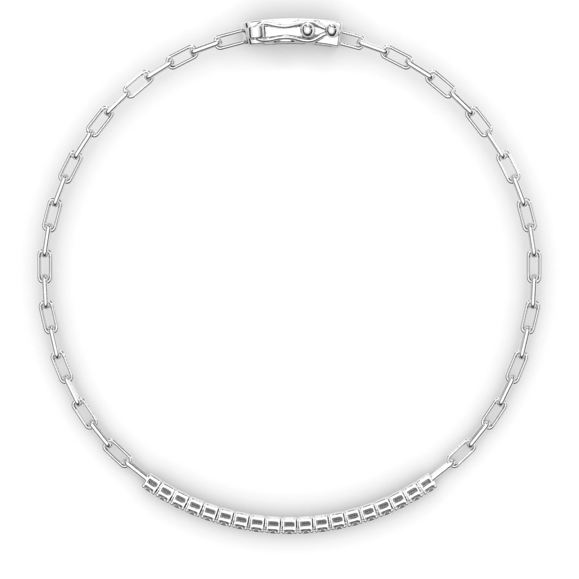Round Brilliant Cut Laboratory Grown Diamond Tennis Bracelet