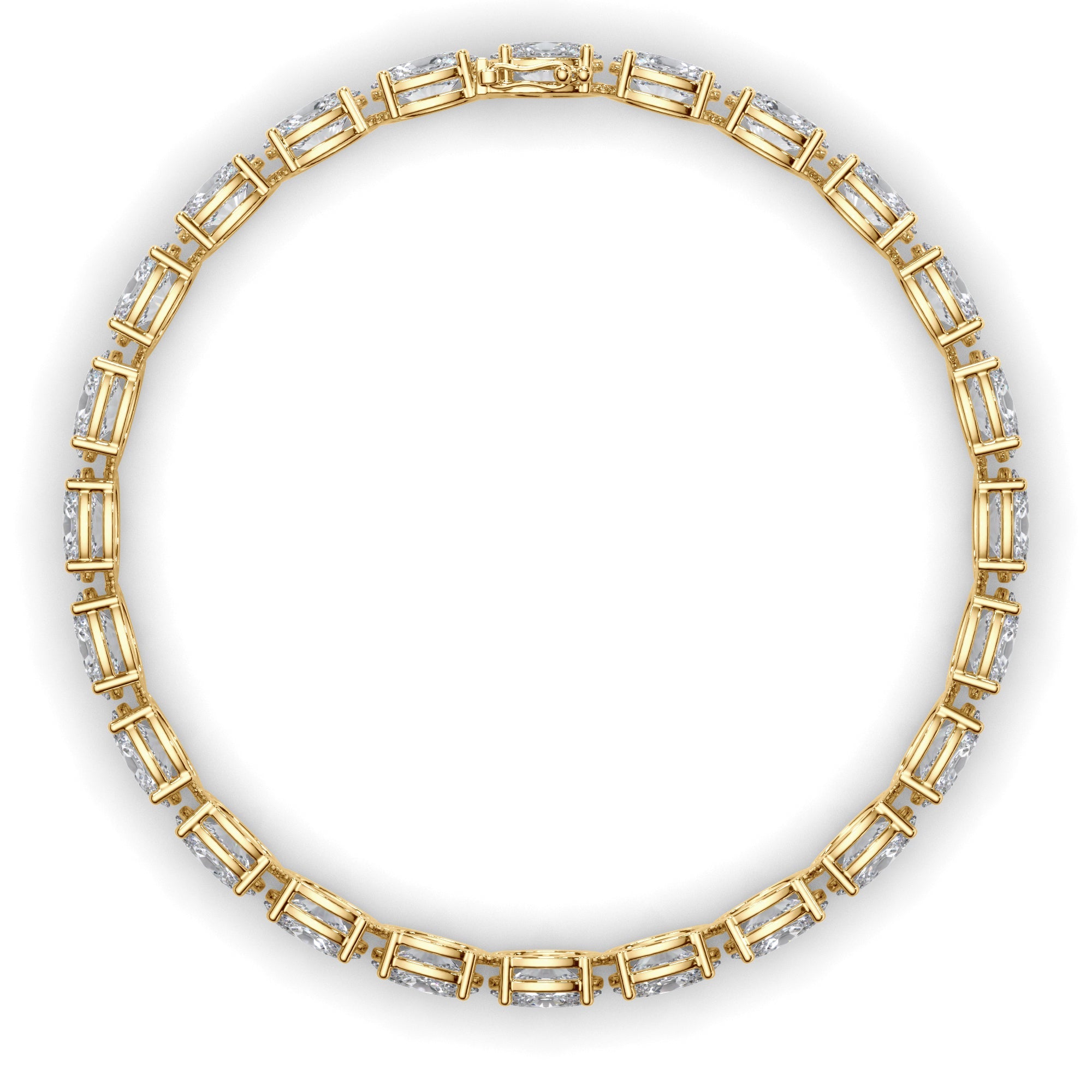 Oval Cut Laboratory Grown Diamond Tennis Bracelet