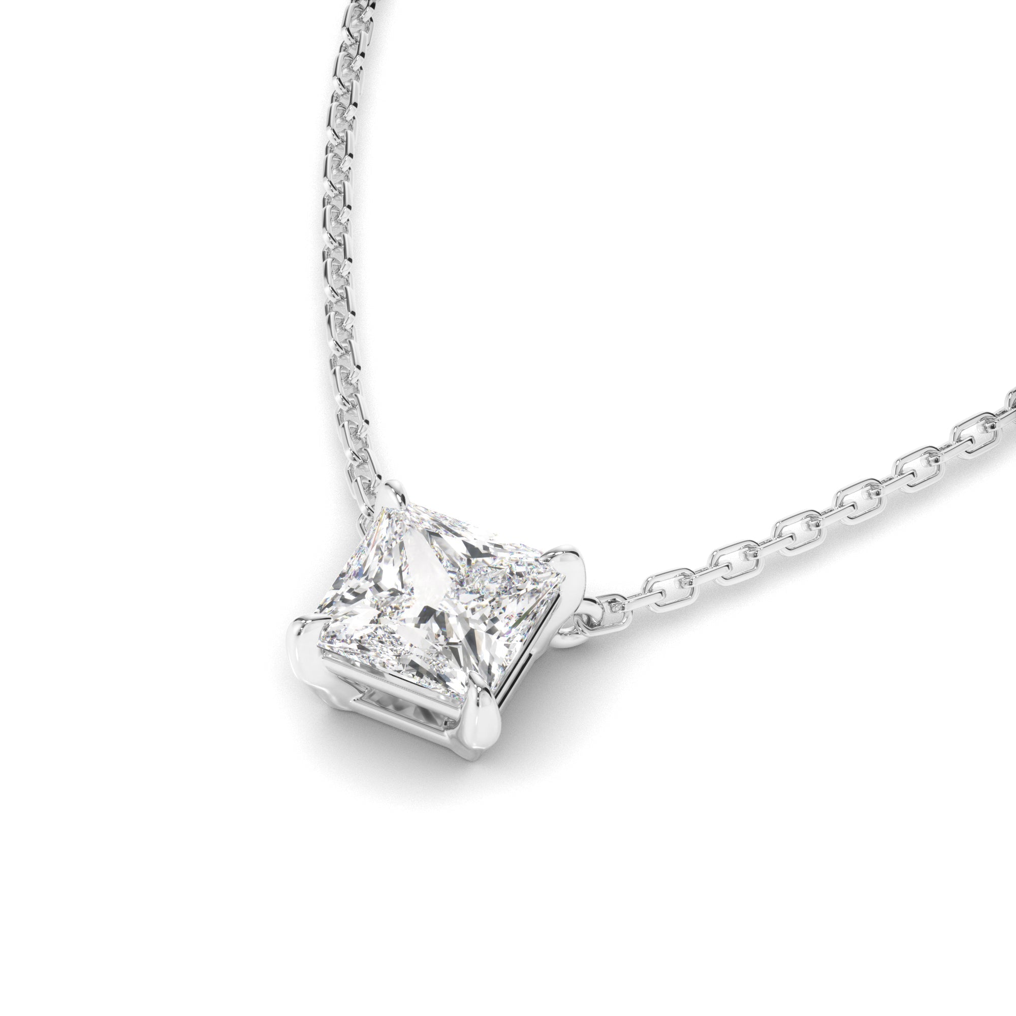 Princess Cut Diamond Necklet