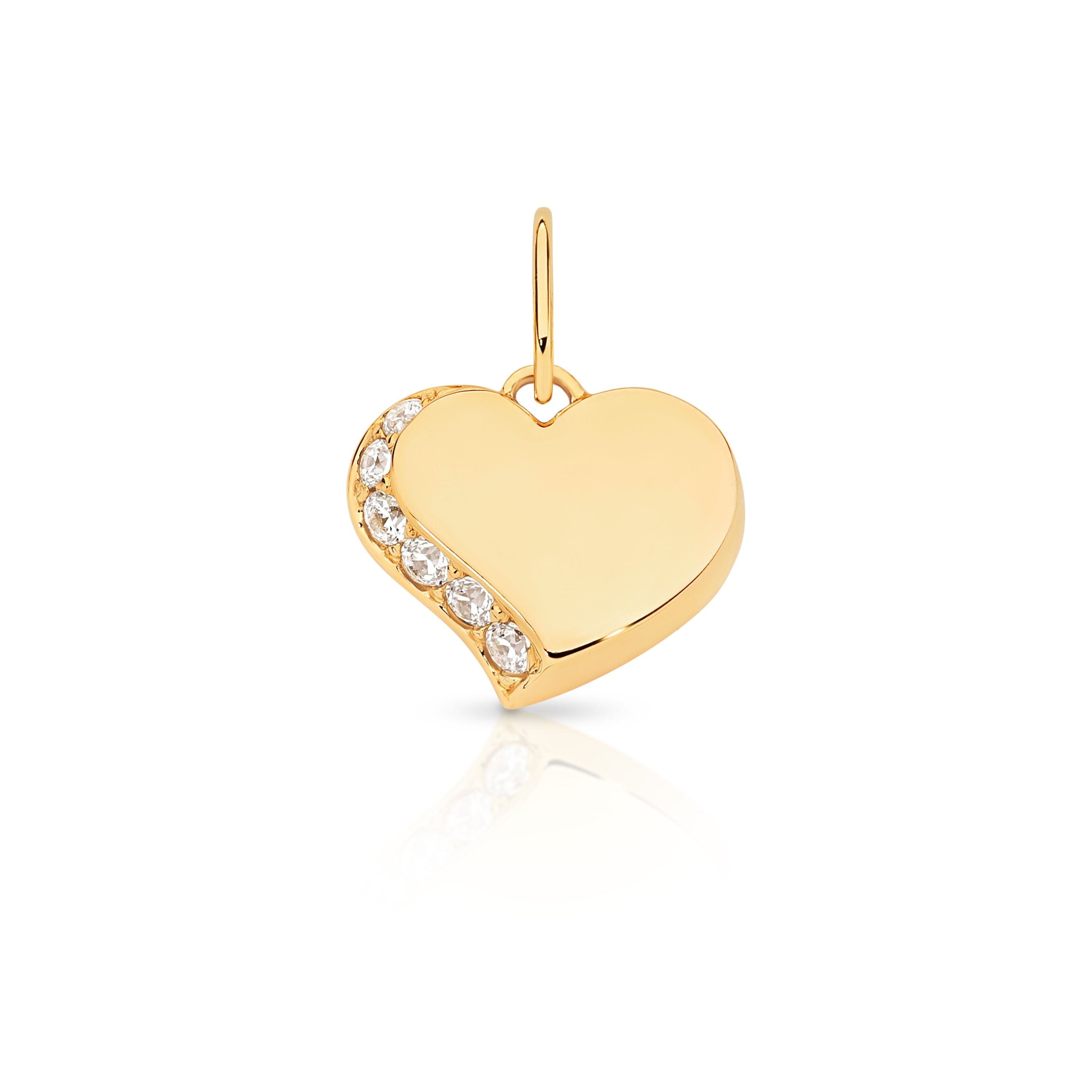 9ct Yellow Gold Disc Pendant with CZ