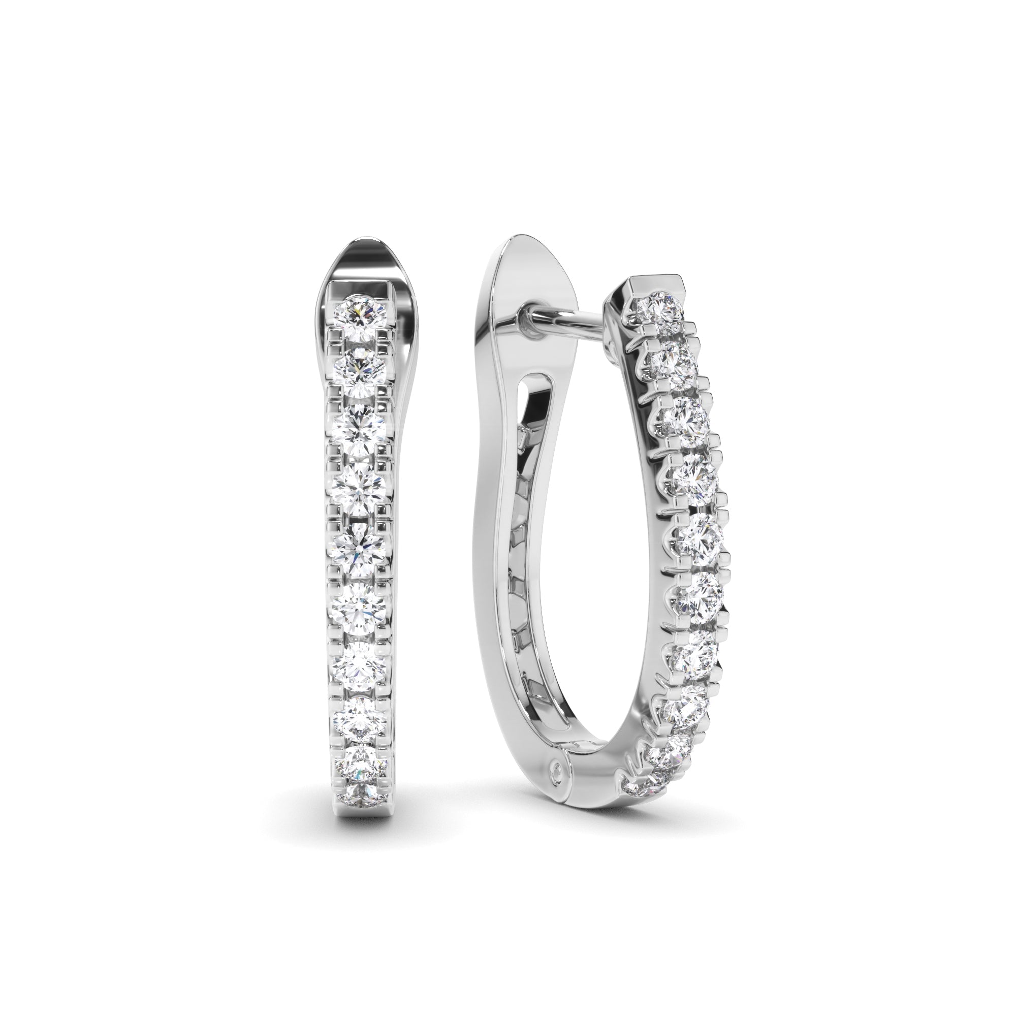 9ct WG 1.00ct lab grown diamond huggies