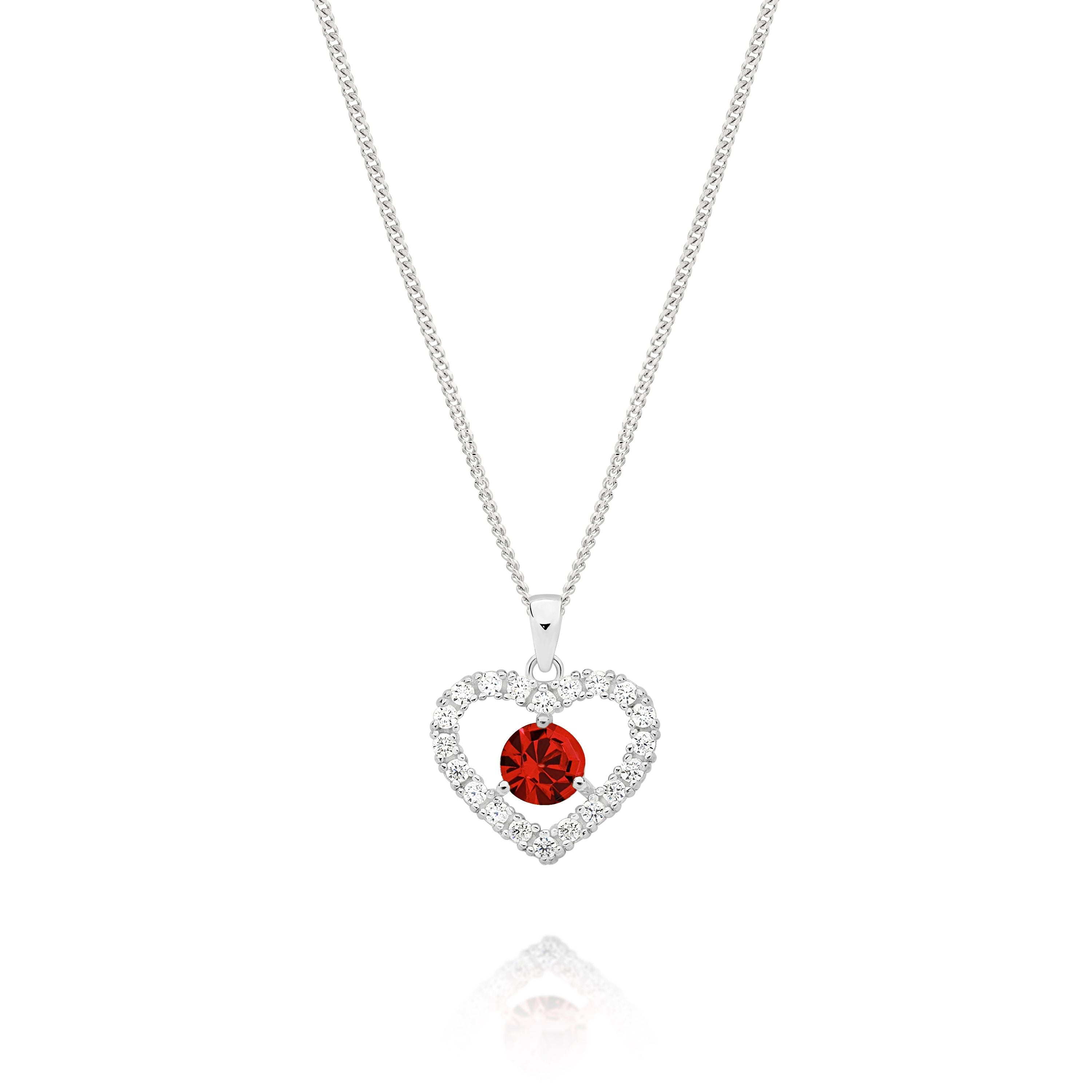 Sterling Silver JULY Birthstone Pendant