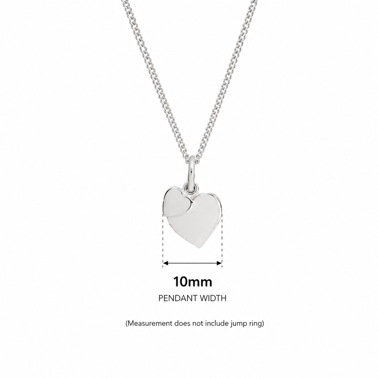Sterling Silver double heart pendant