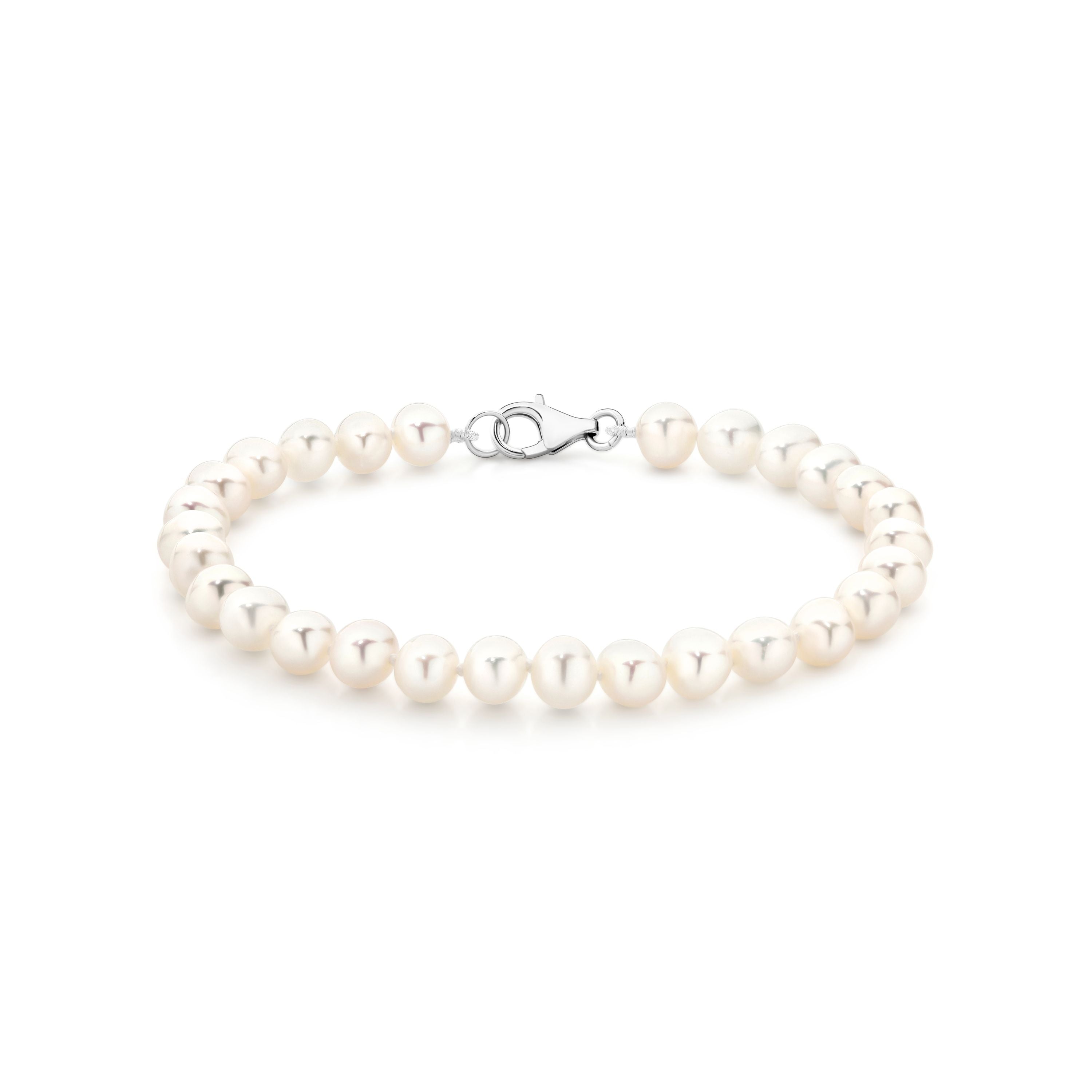 Sterling Silver Freshwater Pearl Bracelet 19cm