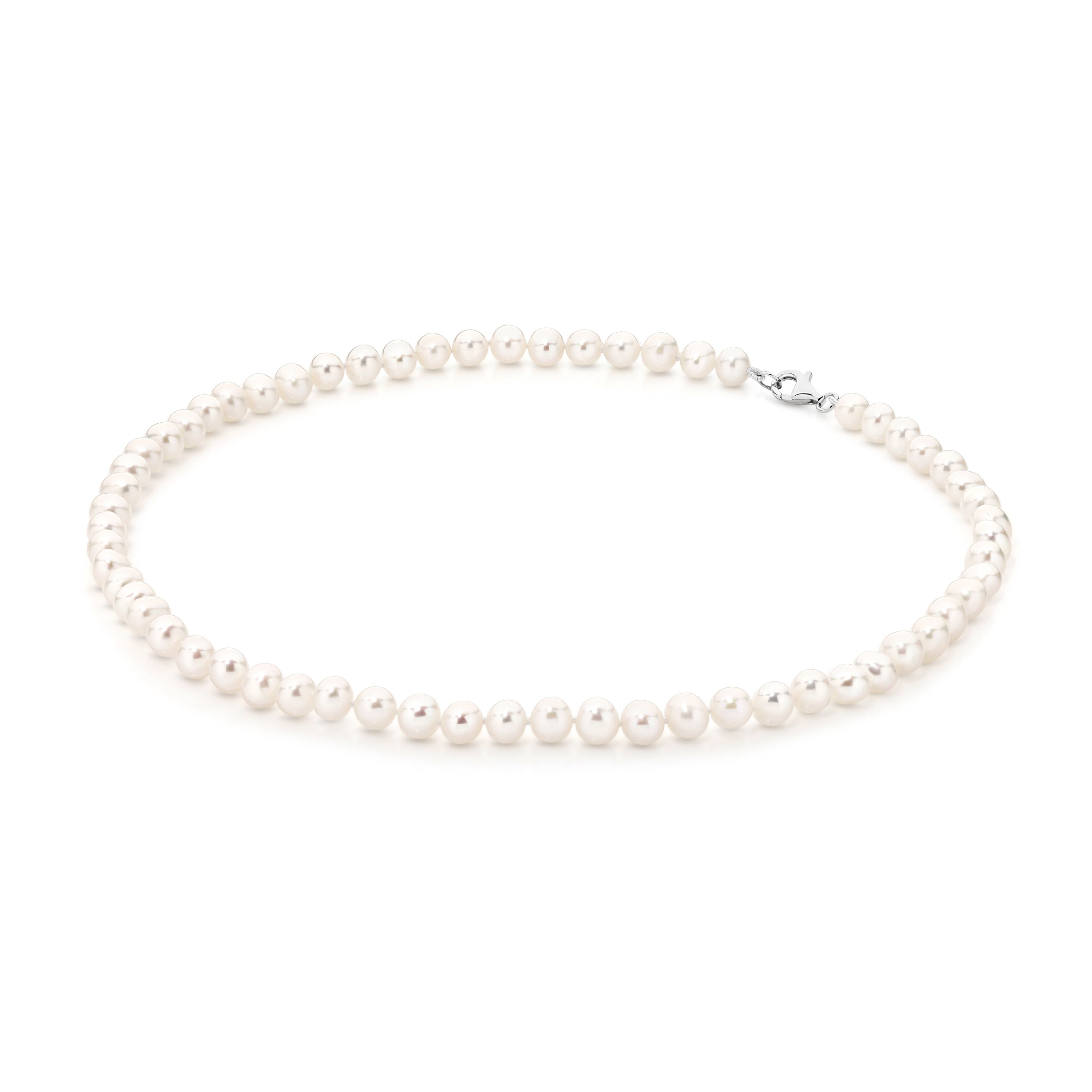 Sterling Silver Freshwater Pearl Necklet 42cm